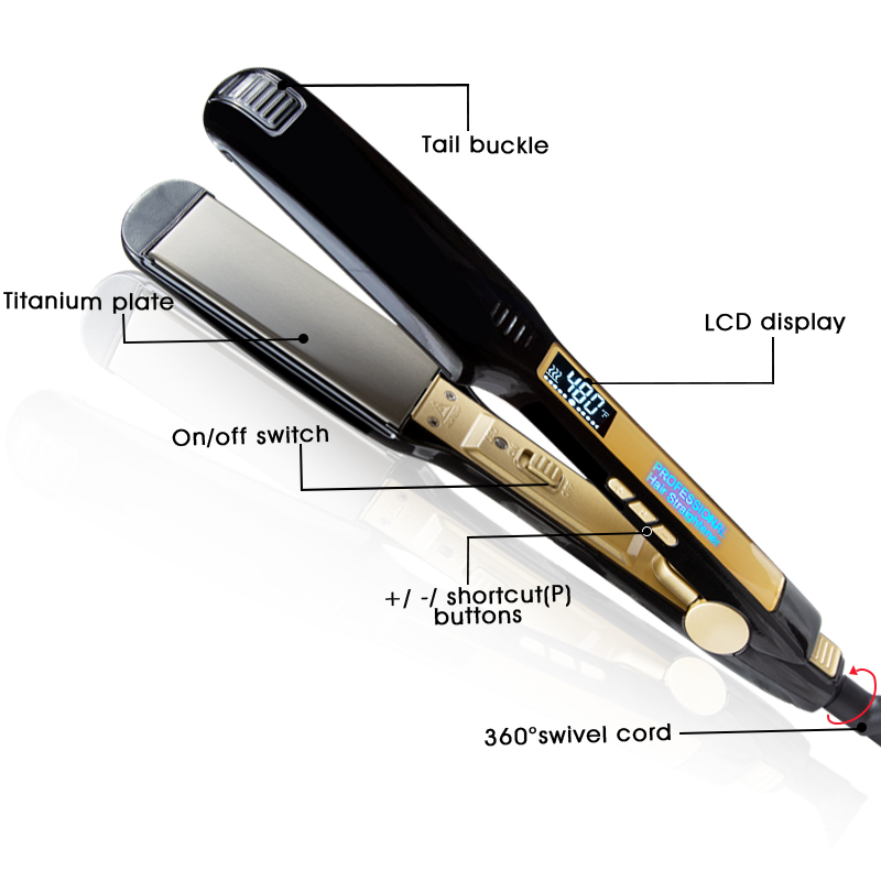 Professional Ceramic Hair Straightener with Quick Heating