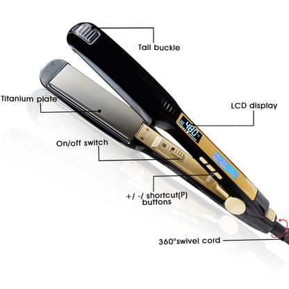 Professional Ceramic Hair Straightener with Quick Heating