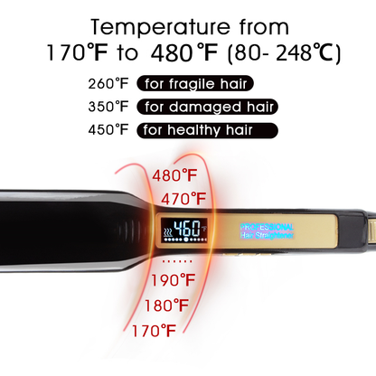 Professional Ceramic Hair Straightener with Quick Heating